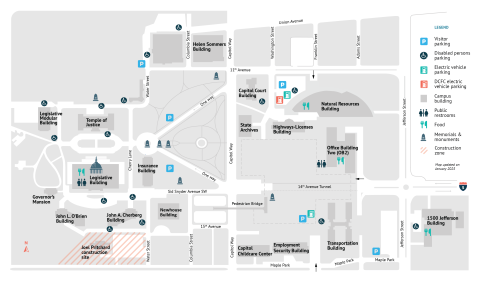 Map of the Washington State Capitol Campus