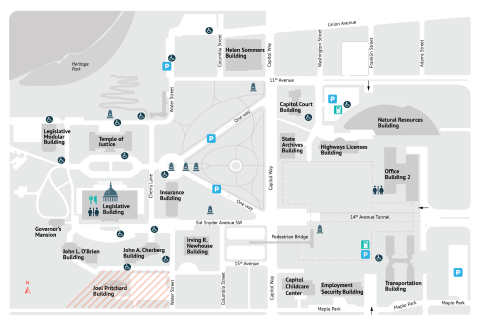 Map of the Washington State Capitol Campus