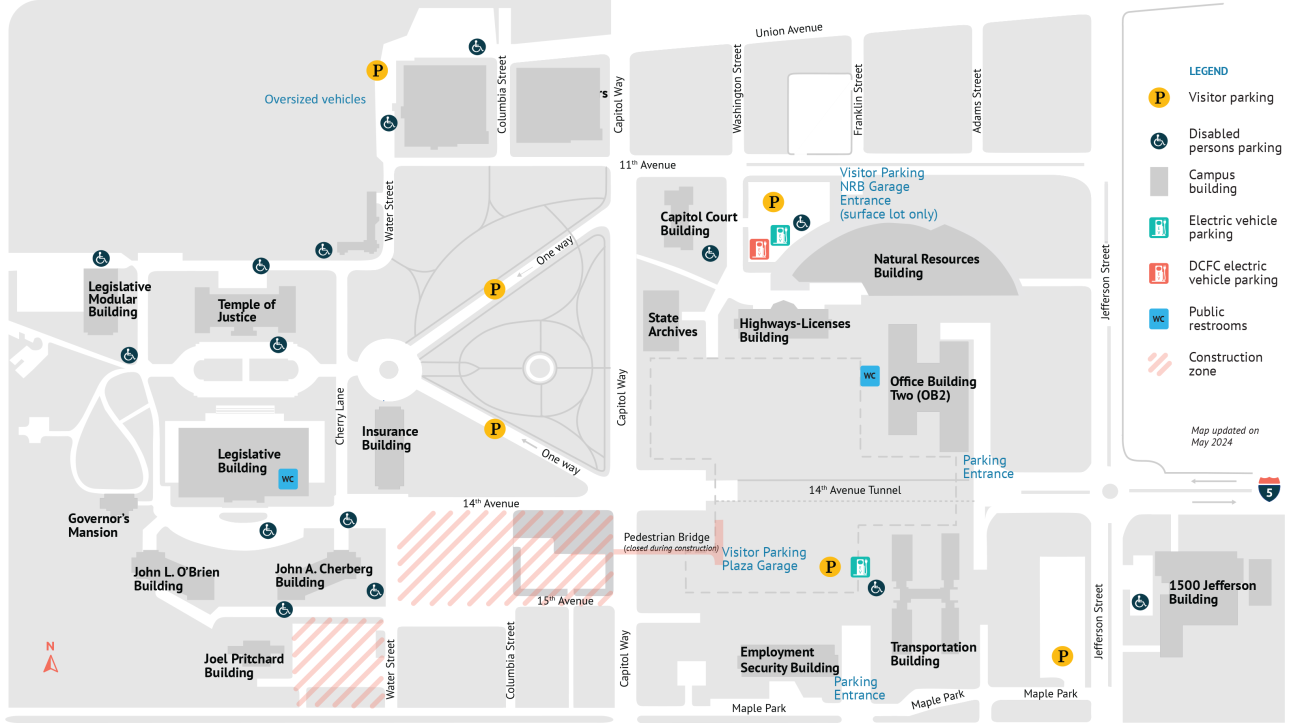 Map of the Washington State Capitol Campus