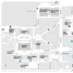 Illustrated map of the Washington Capitol campus